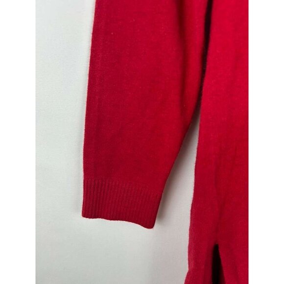 J Jill Women's Medium Red Sweater Long Sleeve Round Neck Pullover - Picture 10 of 11